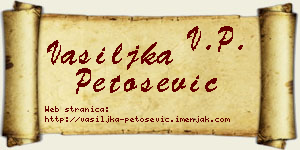 Vasiljka Petošević vizit kartica